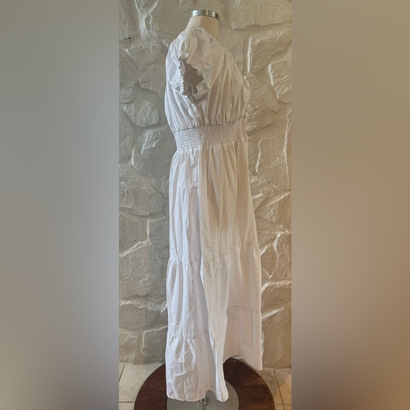 Danielle Bernstein White Poplin Maxi Dress 2X - Picture 6 of 10